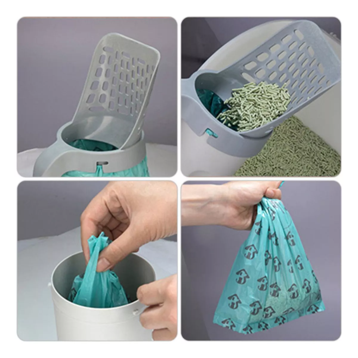 Miniatura 3 de Recogedor de arena para gatos con soport